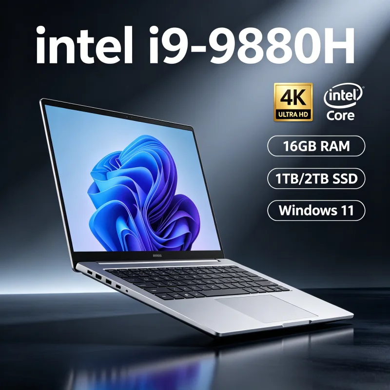 15.6" Ultra Slim Gaming Laptop, LENO New, Intel Core i9-9880H, 32GB RAM 2TB SSD, 1080P FHD, Windows 11, Notebook for Business