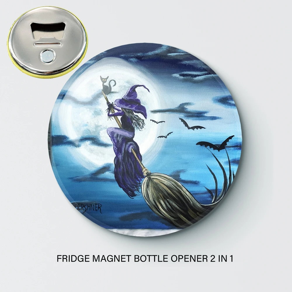 فتاحة زجاجات صفيح على شكل شبح فن الهالوين ومغناطيس الثلاجة - أداة مطبخ منزلية 2 في 1 H069-072