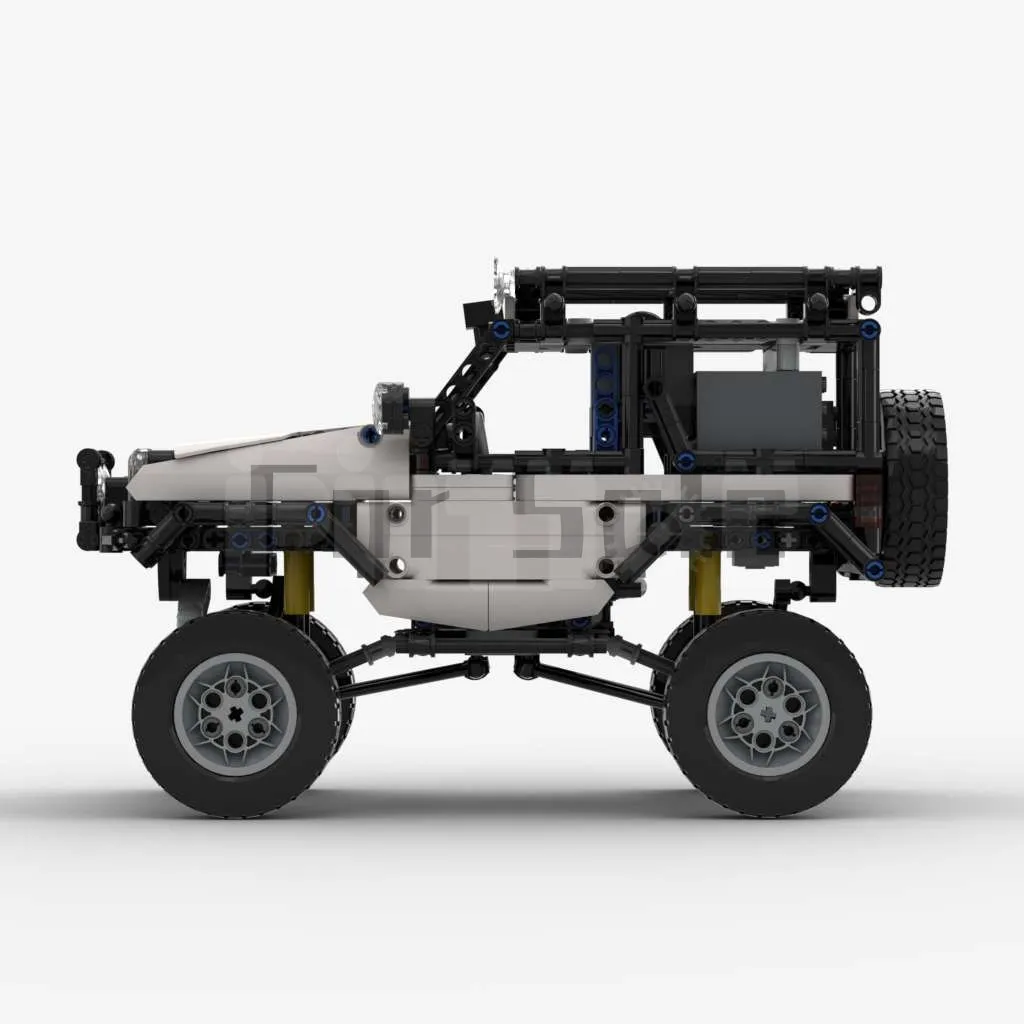 Moc-24142 4X4 Jeep Off Road Voertuig Model Met Pdf Tekeningen Bouwstenen Kids Diy Speelgoed Verjaardag Kerstcadeau