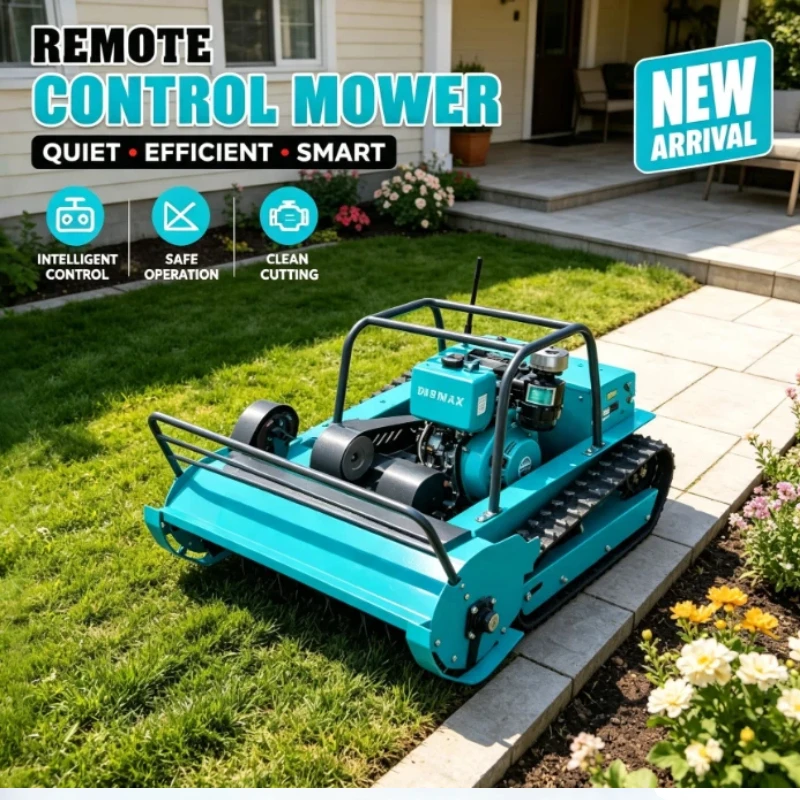 CE EPA Certified Remote Control Lawn Mower Hot Sale Customized Track Structure RC Grass Cutter For Complex Terrain Maintenance