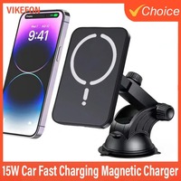 Car Wireless Magnetic Charger Sucker Air Vent Phone Holder Stand 15W Car Fast Charging For Magsafe iPhone 16-12 Pro Max