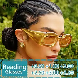 R56868 Women Fashion Y2K Reading Glasses Dioptric +0.5 ~ +3.5 New Candy Color Punk Presbyopic Spectacles Prescription Eyewear