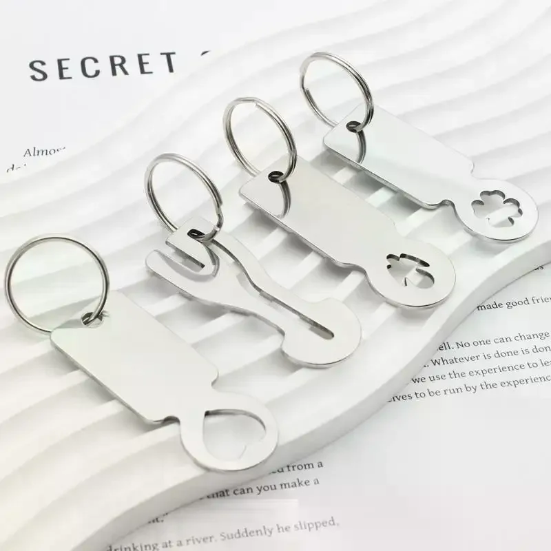 Reusable Stainless Steel Shopping Cart Token, Trolley Token Keychain For Supermarket, Removable Release Key Coin Keyring 1pcs