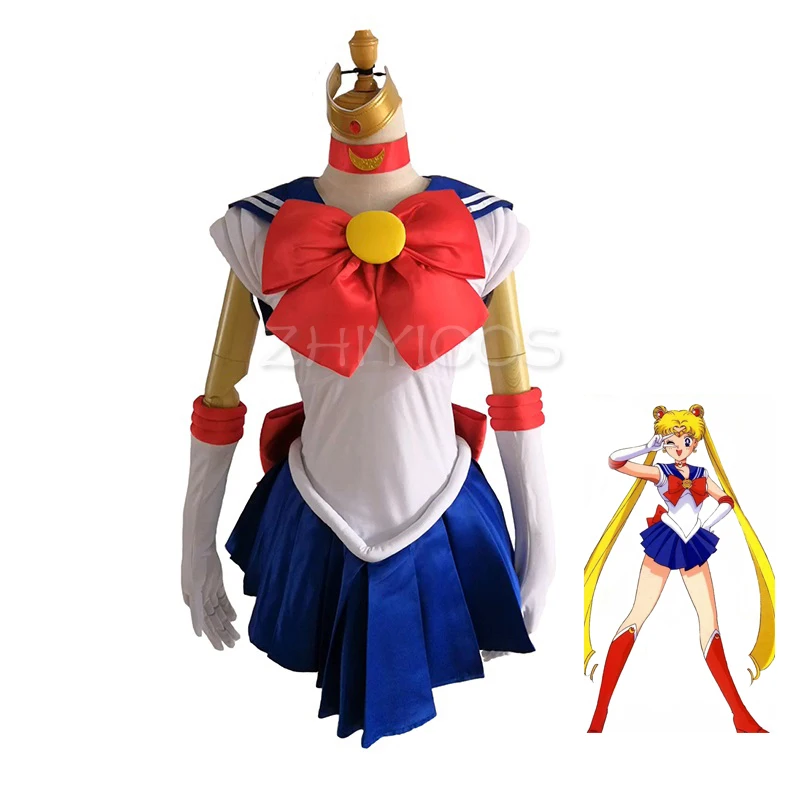 

High Quality Anime Sailor Moon Cosplay Costume Tsukino Usagi Dress Carnival Halloween Costumes for Women Custom Any Size
