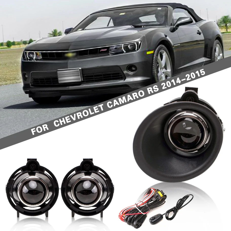 

【Spot goods Real shot】For CHEVROLET CAMARO RS 2014-2015 Front Fog Lights Car Styling Spot Light Fog Lamps With Switch - 1 Pai