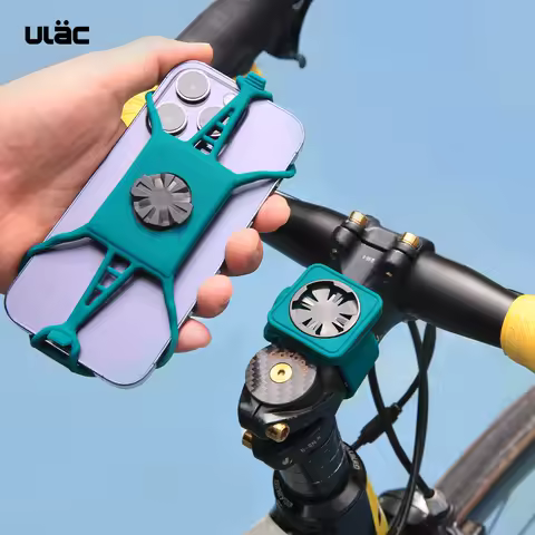 Ulac Bicycle Phone Holder 360&deg; Removable Universal Motorcycle Mobile Phone Rack Bike Handlebar Stand Brackets Fit 22-56mm Tube