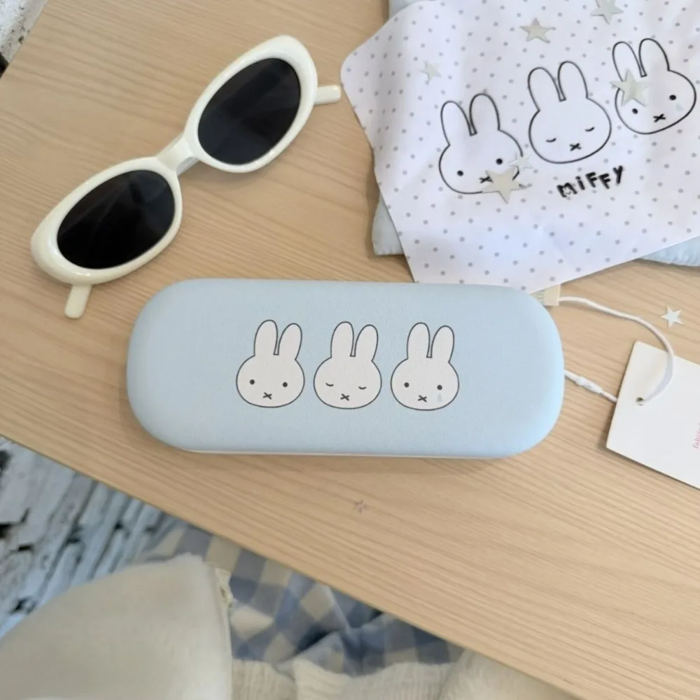 

Miffy Glasses Case Myopia Glasses Storage Box Large Capacity Flip Top Sunglasses Portable Protective Eyewear Organizer Durable