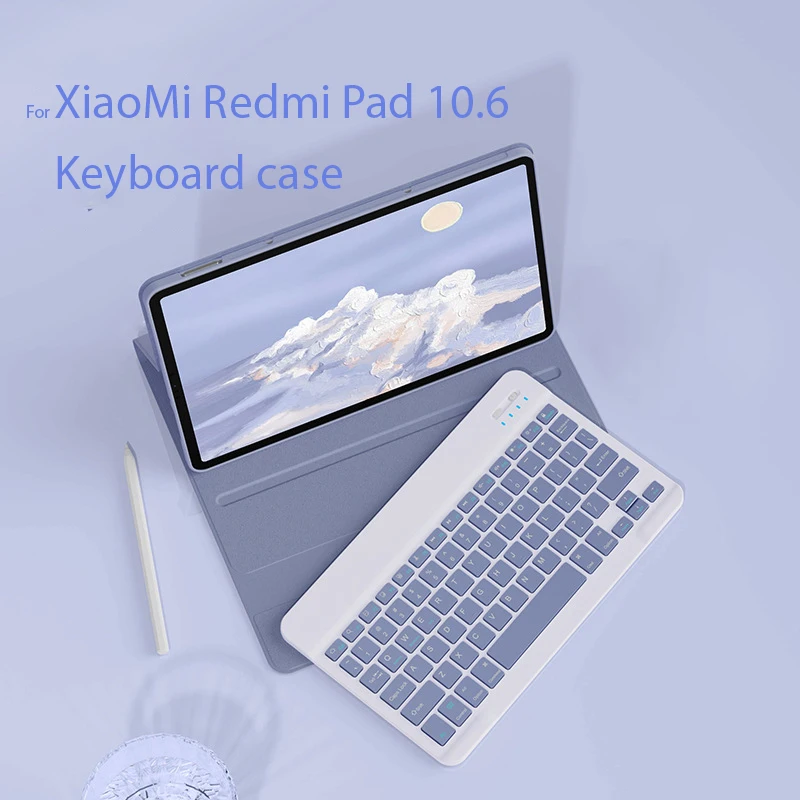 

For Xiaomi RedMi Pad 10.6 Keyboard Case Russian Portuguese Spanish French Tablet Wireless Bluetooth Magnetic Keyboard Cover
