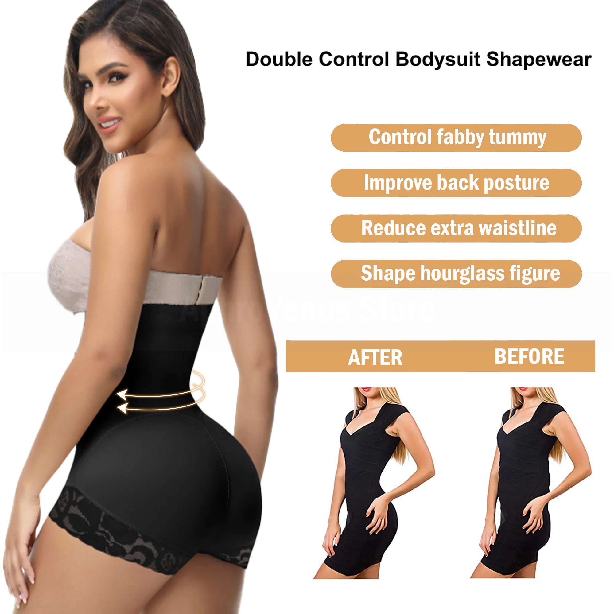 Fajas Colombian Shapewear Abdomen Reducing and Shaping Girdles for Women Waist Trainer Flat Stomach Tummy Control Body Shaper