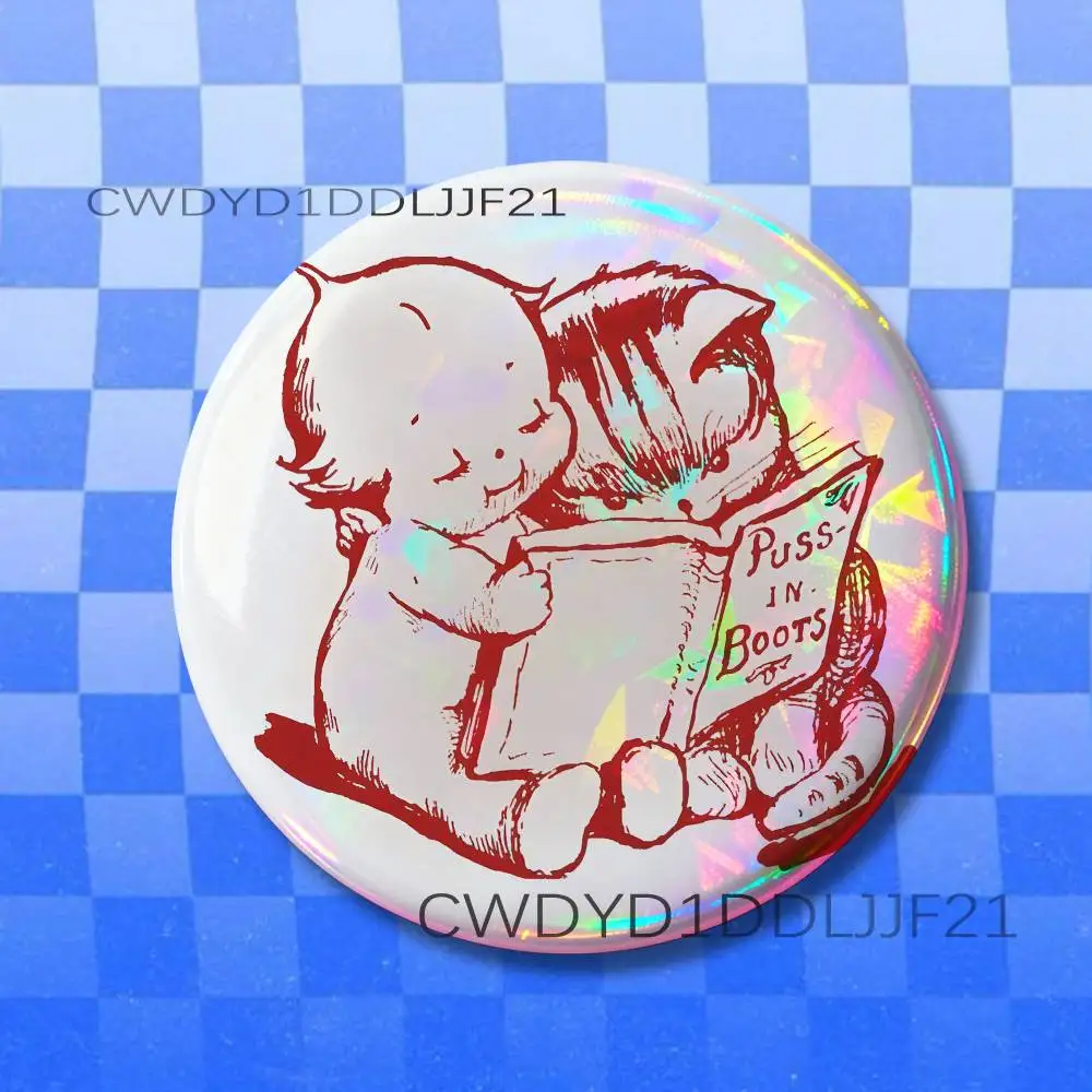 K-Kewpie Baby Cute Button Pins Tinplate Brooches Cartoon Creative Badge for Backpack Clothes Decor