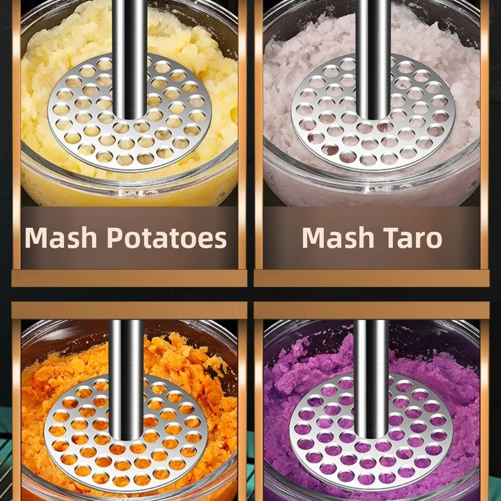Smooth Operation Potato Masher Featuring Balanced Weight Distribution and Comfortable Grip Handle for Repetitive Tasks
