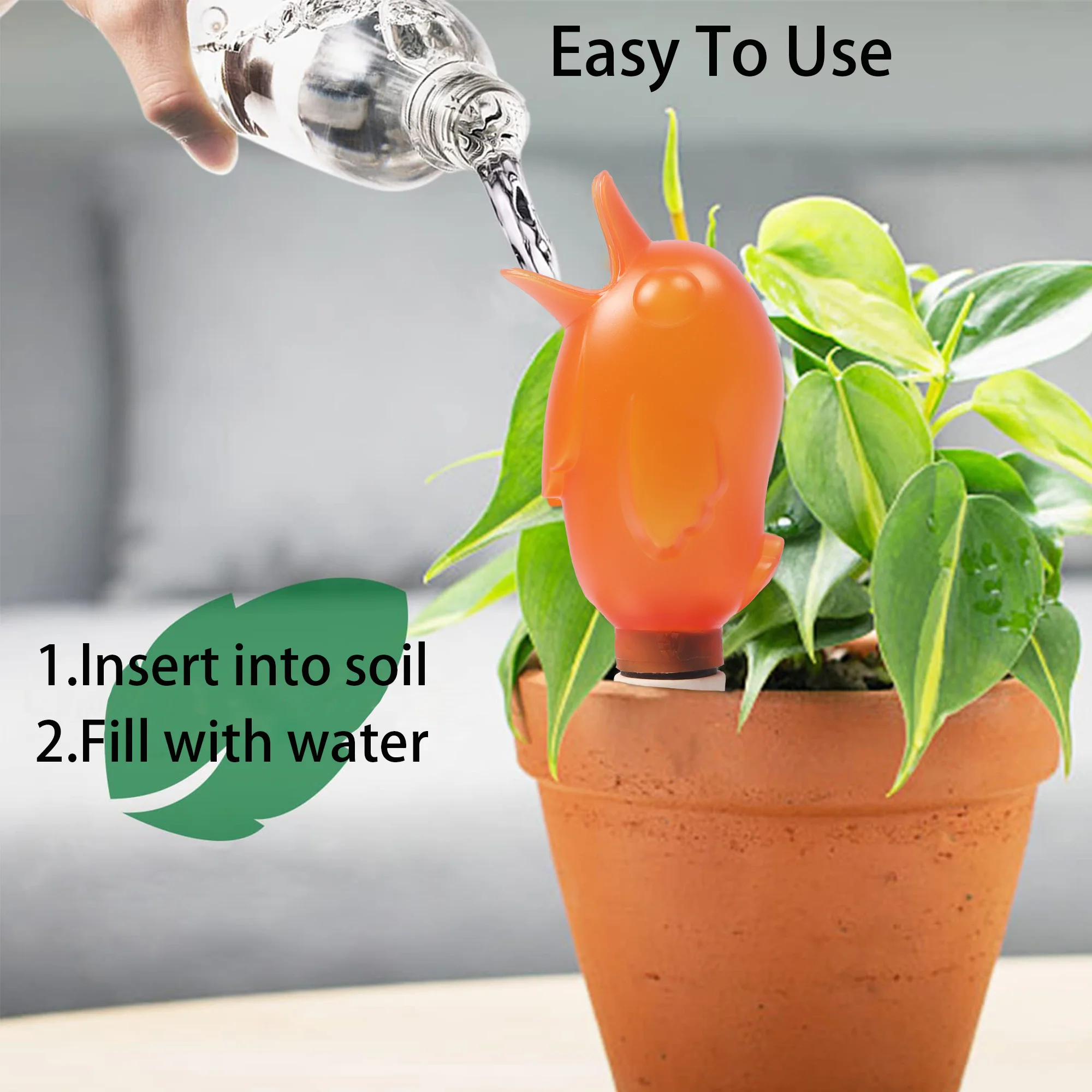 4Pcs Self Watering Spikes, Automatic Water Dripper for Plants, Bird Shape Automatic Irrigation Spikes