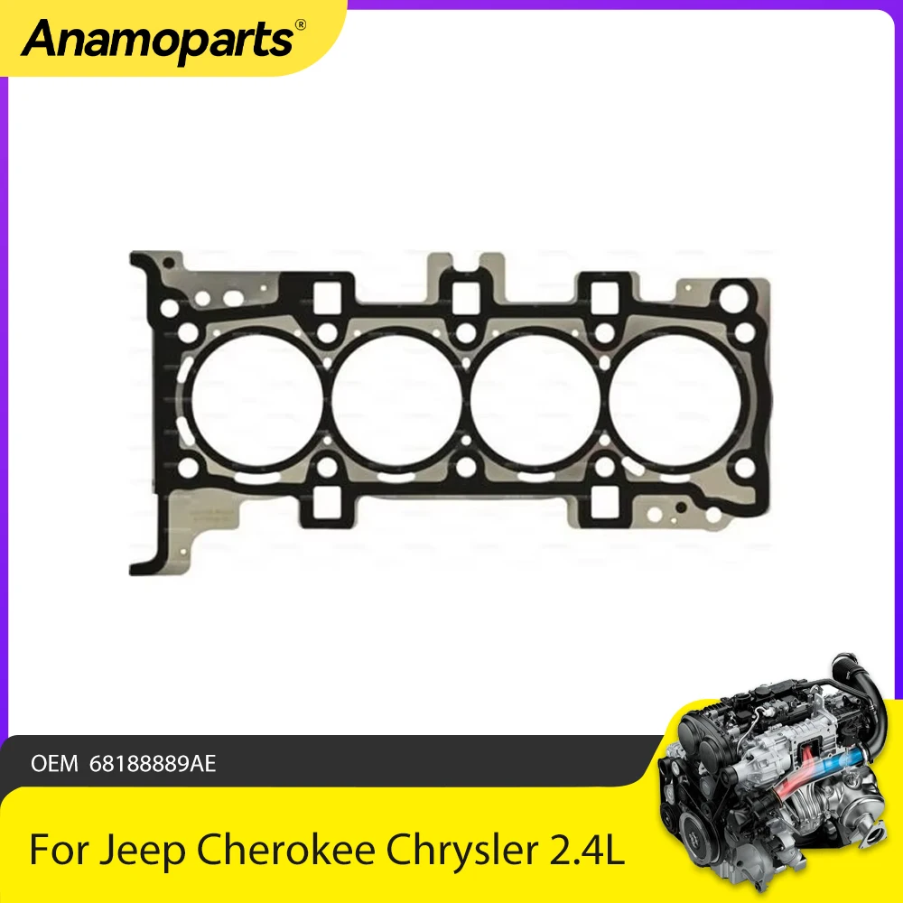

Engine Parts Cylinder Head Gasket Kit Fit 2.4 L Gas For Jeep Cherokee Compass Chrysler 200 Saloon Dodge 2.4L ED6 OEM 68188889AE