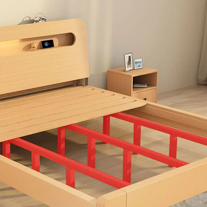 

Модная дизайнерская кровать для квартиры в американском стиле, белая роскошная кровать для всего тела Cama Casal Queen Murphy с настольной мебелью