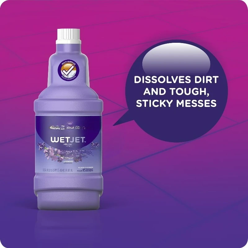Mop Refill Solution, Wood, Laminate, Tile, Floor Cleaner, Lavender, 42.2 fl oz