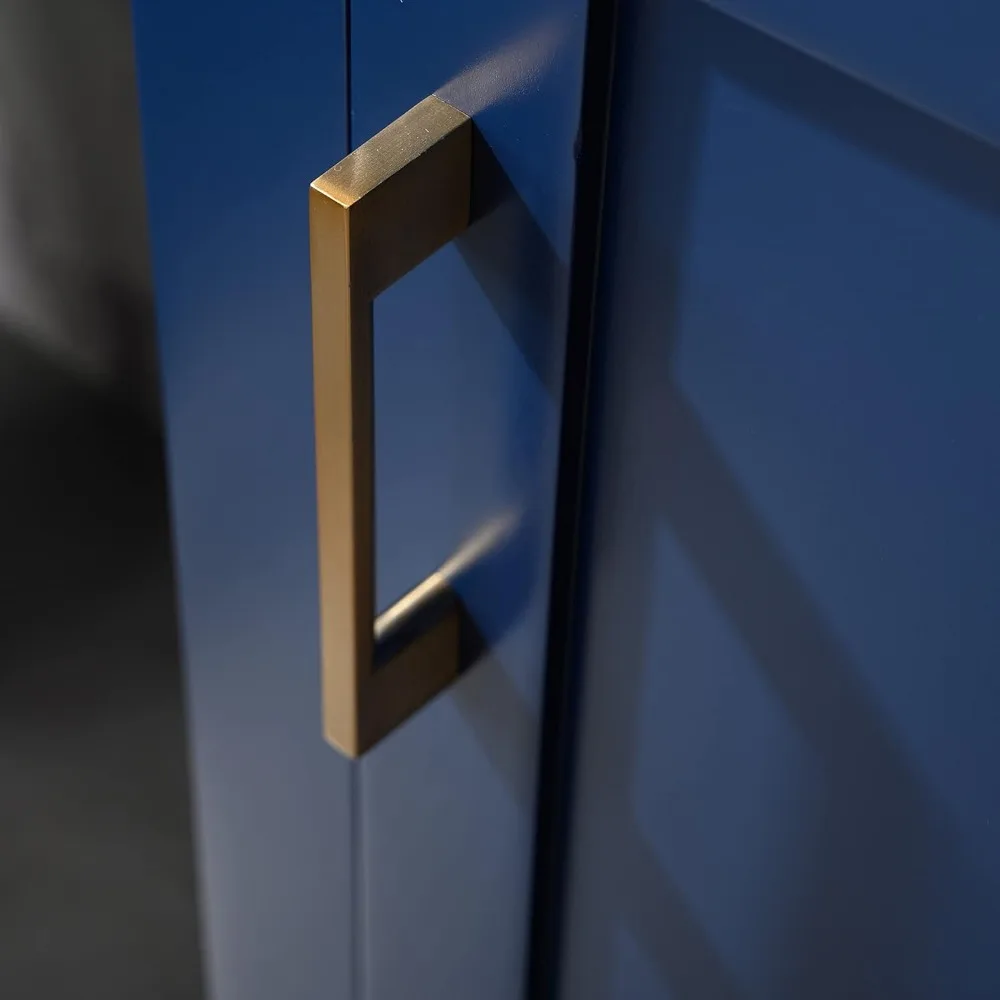 mobile da bagno con lavabo singolo blu da 20 pollici con piano in porcellana