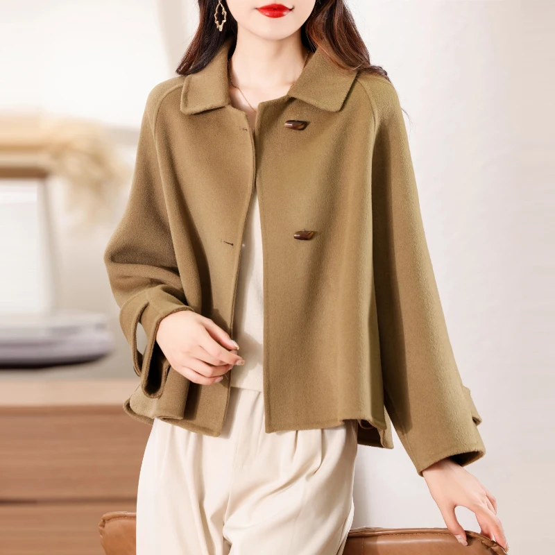 2025 Women's 100% Cashmere Thick Double sided Jacket Classic Multi functional Fashion Suitable for Business