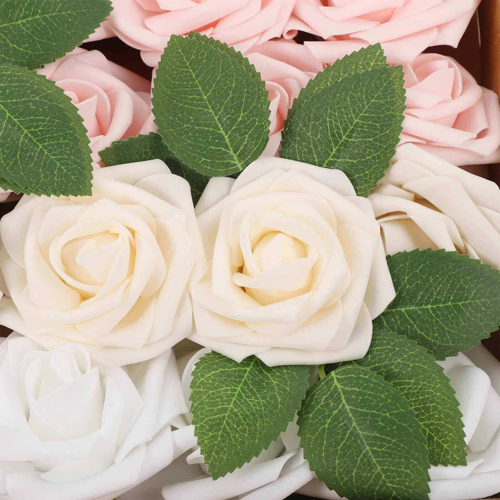 

1 Box Pe Foam Roses Artificial Flower In Gift Box Wedding Home Decoration Fake Rose Bouquet Bulk Faux Flowers For Crafts Party