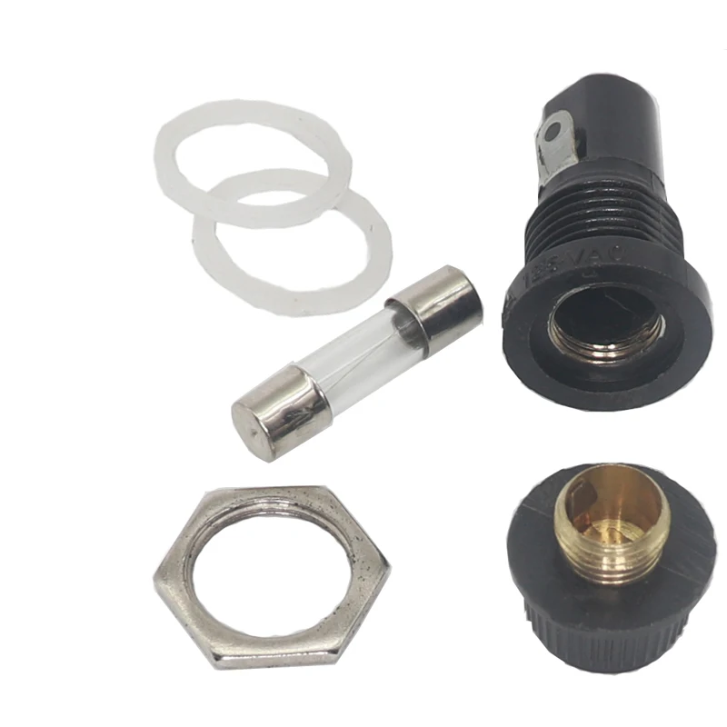 【10-1PCS】5*20mm 6*30mm Glass Fuse Holders 5x20 6x30 Insurance Tube Socket Fuse Holder for insurance Panel Mount Fuse Holder