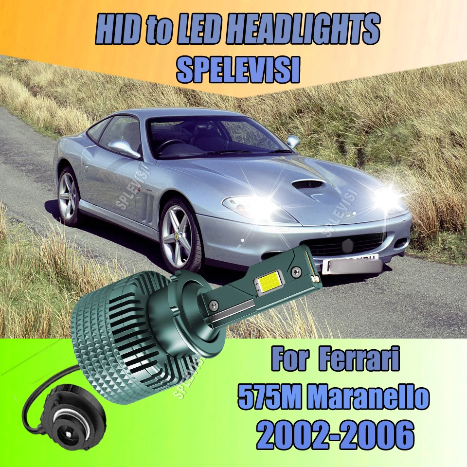 

LED Car Headlights HID Bulbs 120W D2S Lamp Auto Light Cool White 6000K 12V For Ferrari 575M Maranello 2002 2003 2004 2005 2006