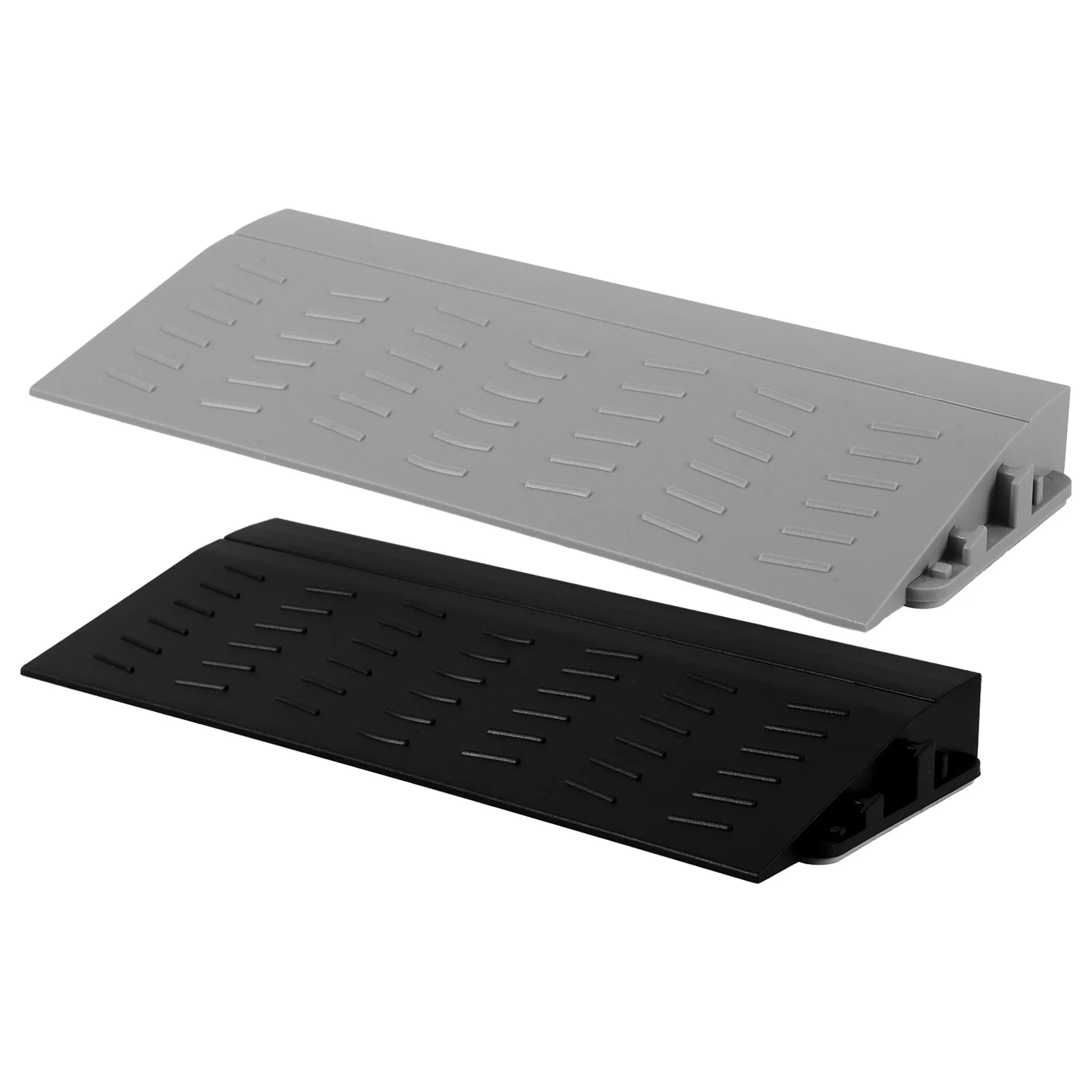2Pcs Robot Vacuum Incline Mat Heavy Duty Threshold Ramp for Entryways Non-Slip Design Quick Install Robot Vacuum Step Ramp