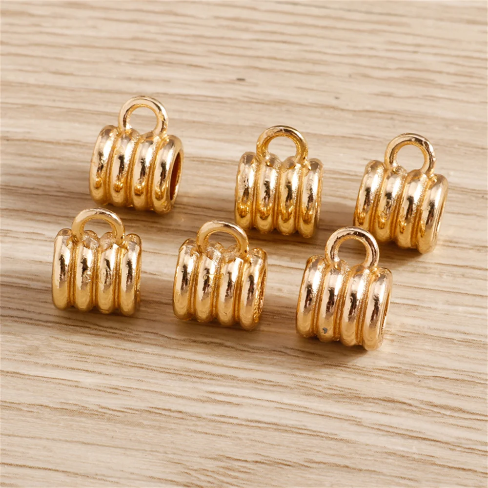 Tusember 20pcs Gold Color Alloy Clasp Bail Charm Big Hole Metal Connector Beads Fits Bracelets Necklaces Pendants Making