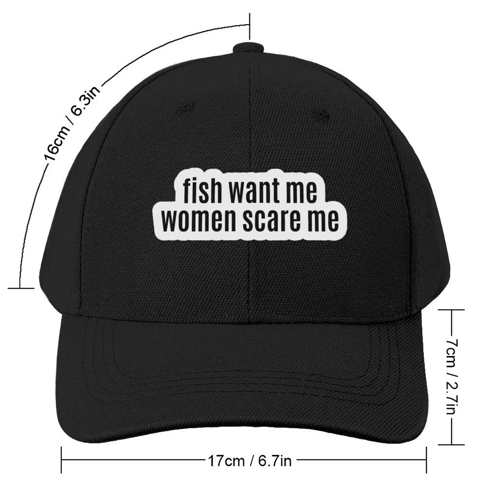 Casquette de baseball Fish Want Me pour hommes et femmes, chapeau de cheval, chapeau d'alpinisme, chapeau d'anime