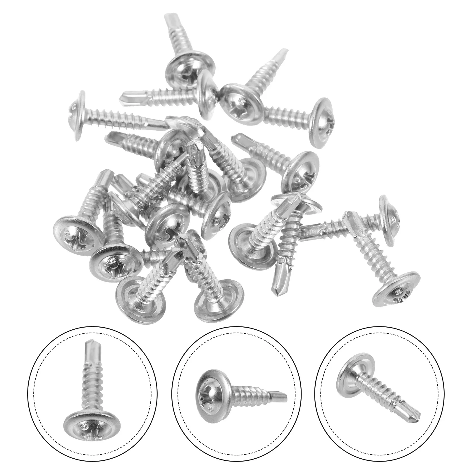 

100Pcs Self-Tapping Screws Flat Head Carbon Steel Self-Drilling Screws for Sheet Metal Wood Plastic Secure Connection No