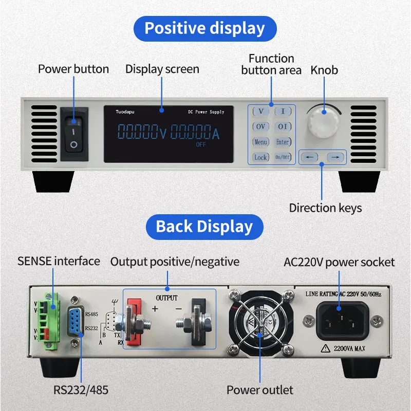 Programmable Power Supply Laboratory DC Stabilized Power Supply 30V 60A Programmable High Power Adjustable DC Power Supply220V