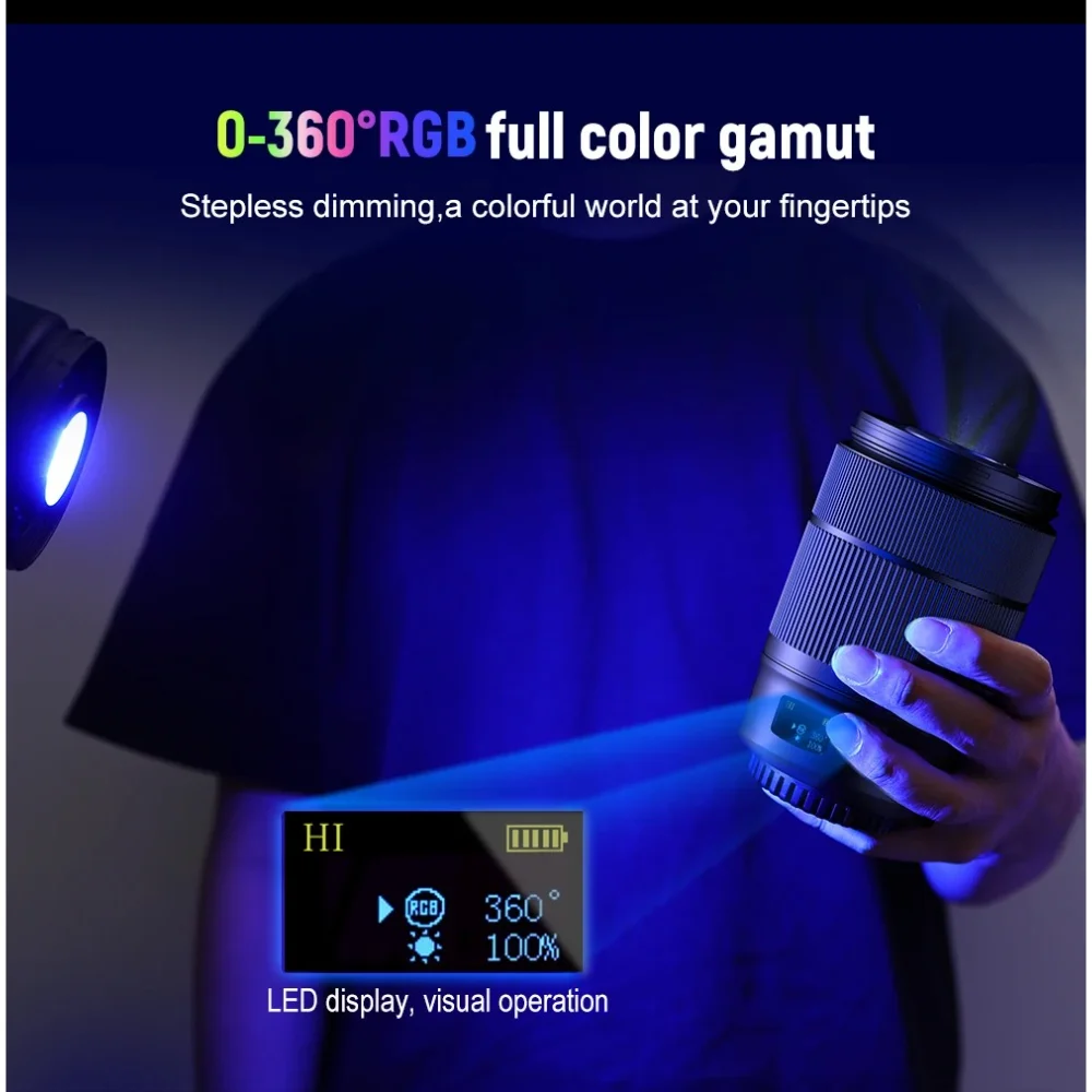 ضوء تصوير LUXCEO L60 RGB ثنائي - مراجعة Torjim Rgb Photography Video Lighting وسعره