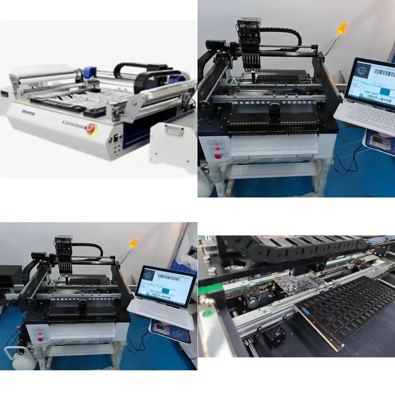 for Desktop Pick and Place Machine Automatic Electronic Production Machinery 2/4 Head High Precision PCB Patch Pick and Place