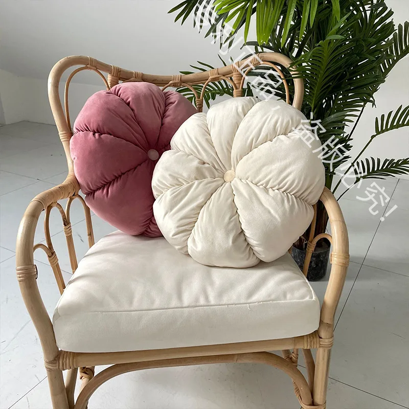 Northern EuropeinsWind Netherlands Velvet Eight Pieces Pumpkin Pillow Futon Pleated Sofa Cushion Office Chair Cushion Bay Window