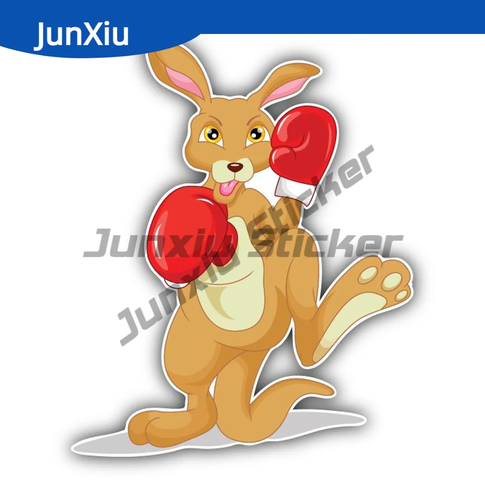 

Kangaroo Fighter Cartoon Sticker Suv Guitar Pickup Car Body Bumper Decoration Decal Waterproof Scratch-proof Styling Auto Rv Pvc
