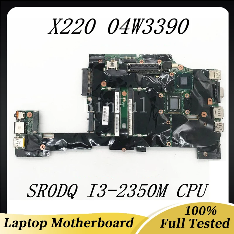 

04W3390 Free Shipping High Quality Mainboard For X220 Laptop Motherboard With SR0DQ I3-2350M CPU 100% Full Tested Working Well