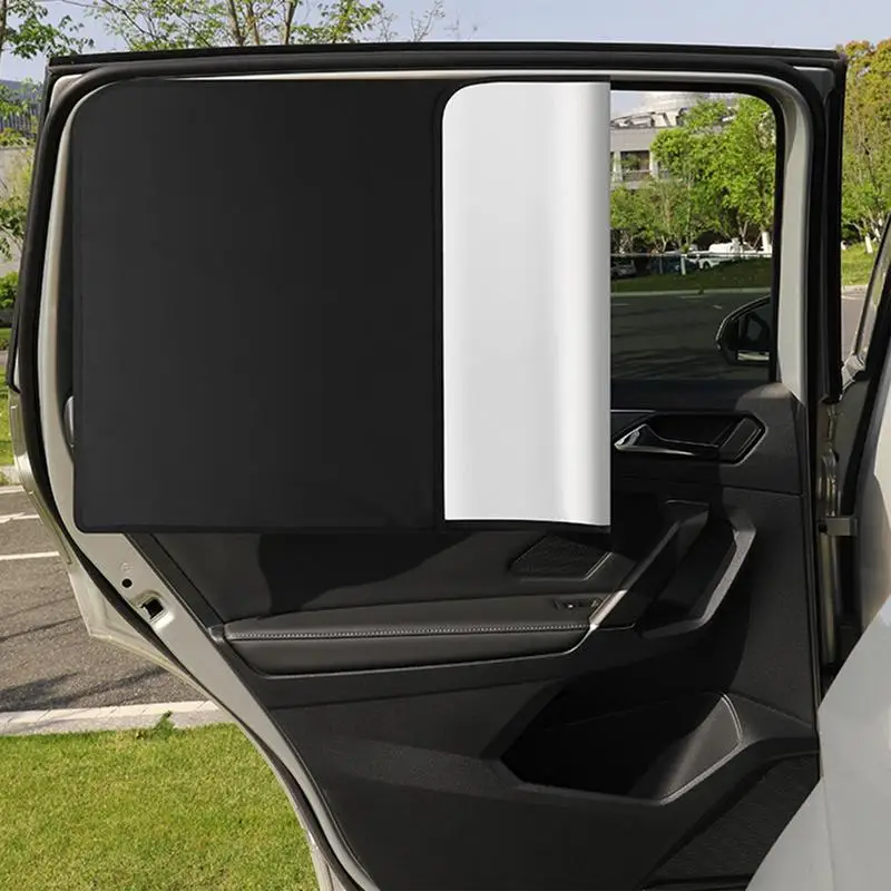 Car Sunshade Cover Universal Windshield Foldable Visor Reflector Car Window Sunshade Protection Accessories 10 Strong Magnets