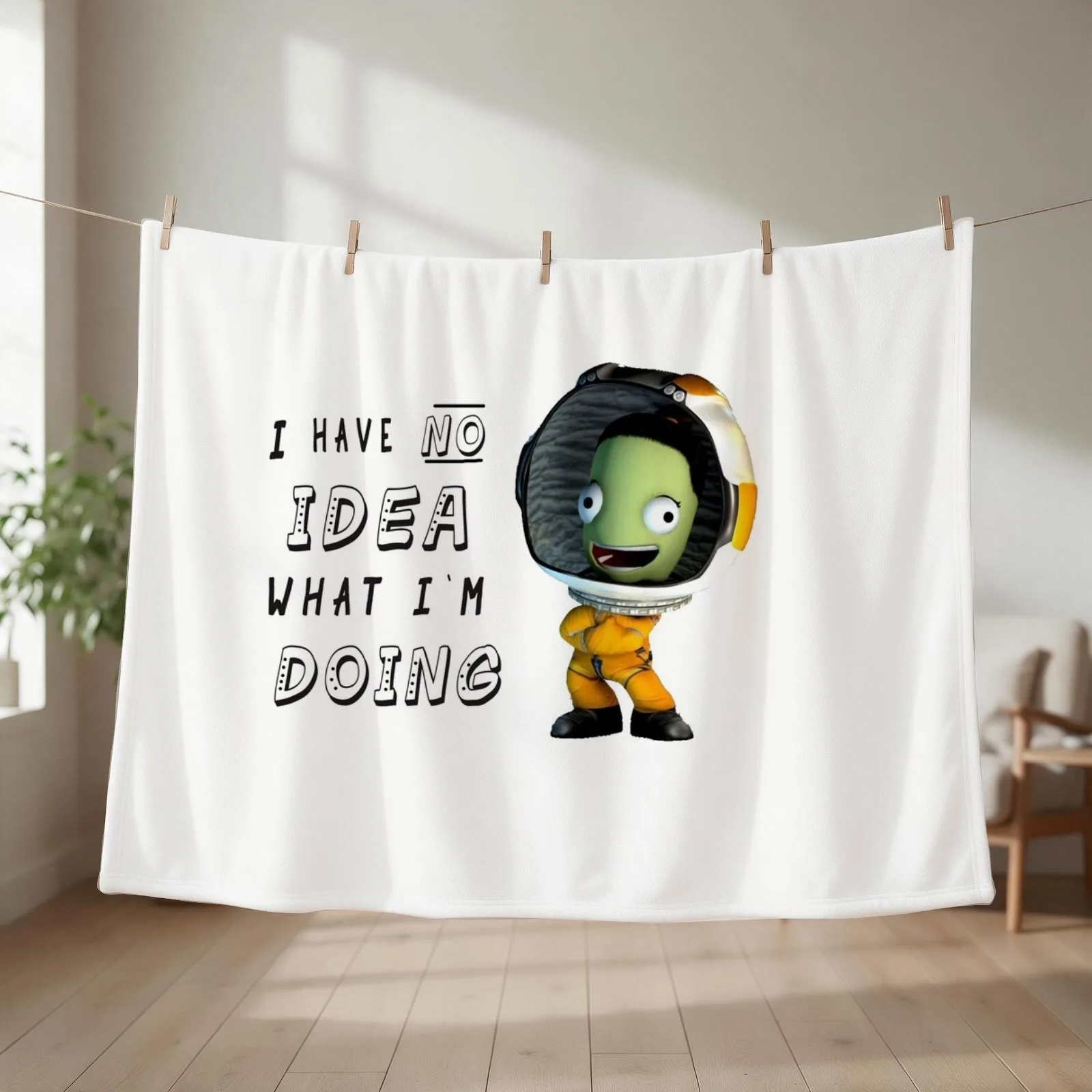 Have No Idea What I'm Doing- Kerbal Spacecraft program Throw Blanket