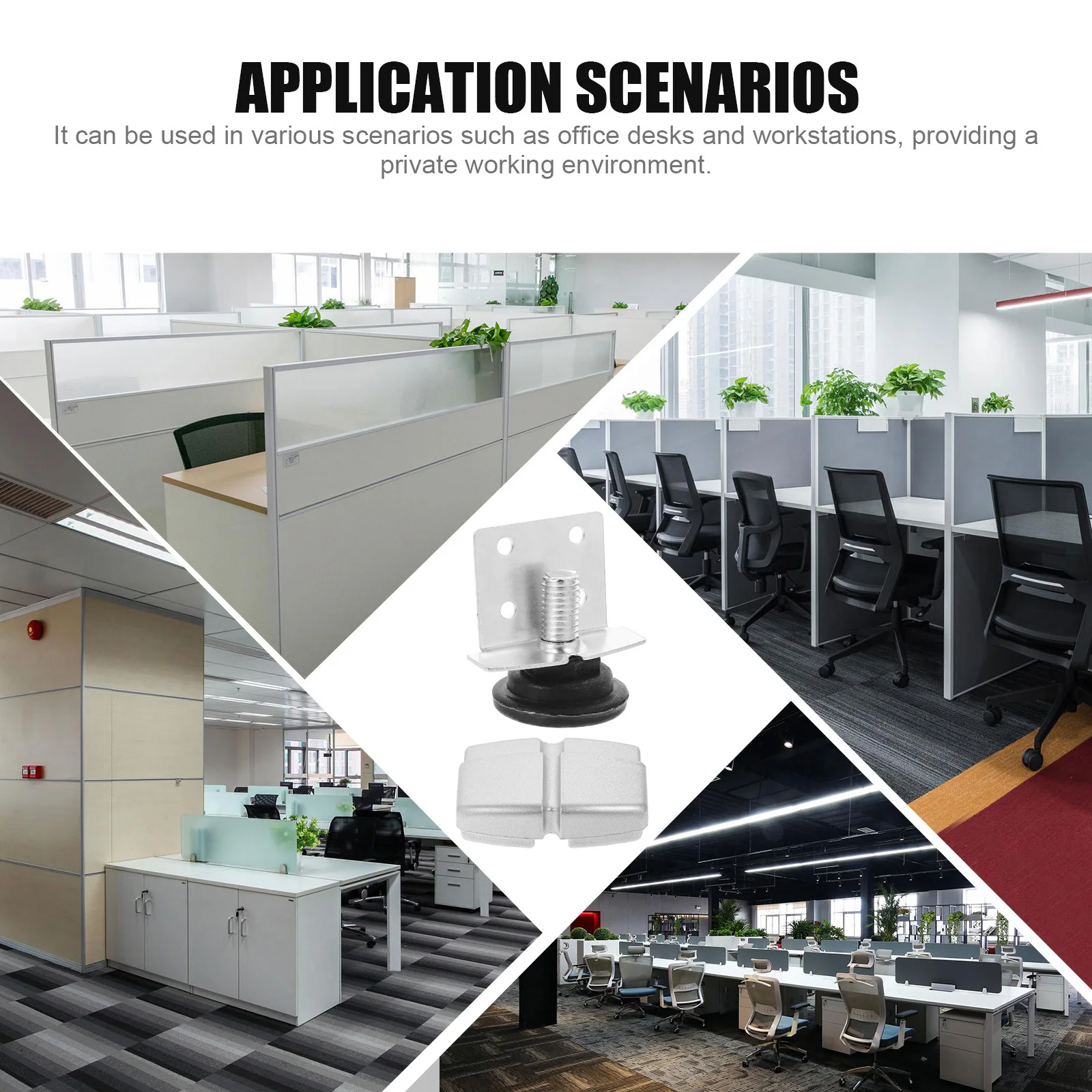 

1 Set Aluminum Alloy Desk Screen Base Fixed Pad For Office Desk Divider Board Feet Hardware Mounting Fixator Furniture