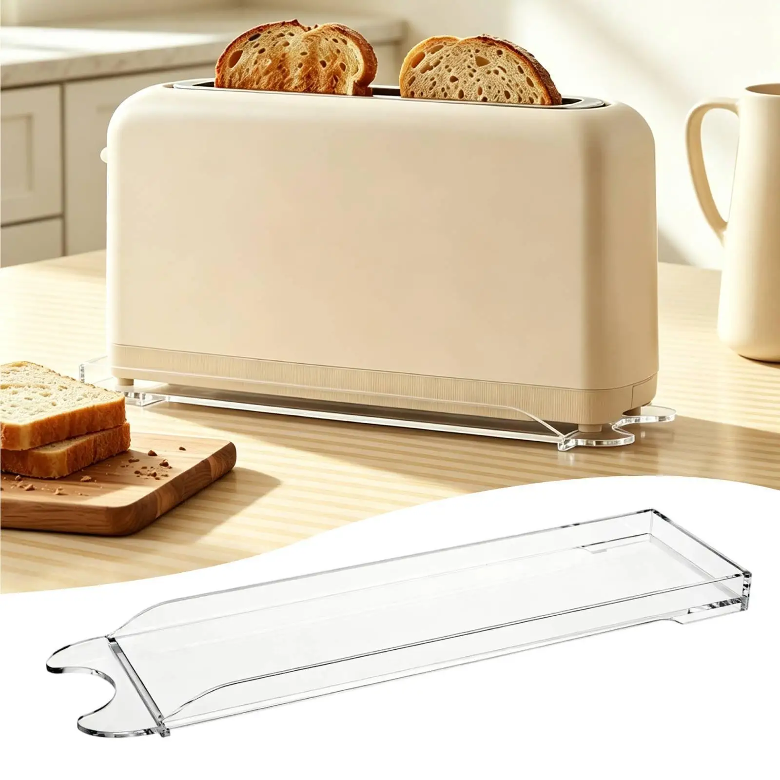 Toaster Tray Holder Base Stand Crumb Tray for Countertop Kitchen Desktop Office Fruit