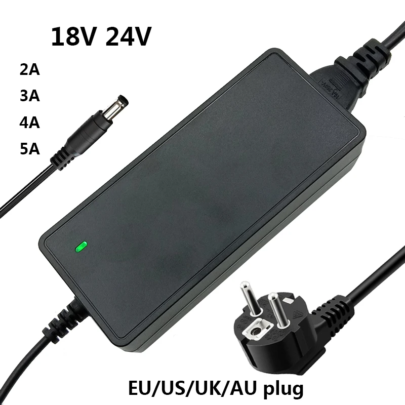 

18V 24V Universal 18 24 Volt Power Adapter Supply AC DC 18 24 V 2A 3A 4A 4.5A 5.5x2.1-2.5mm Adaptador Converter Adaptor