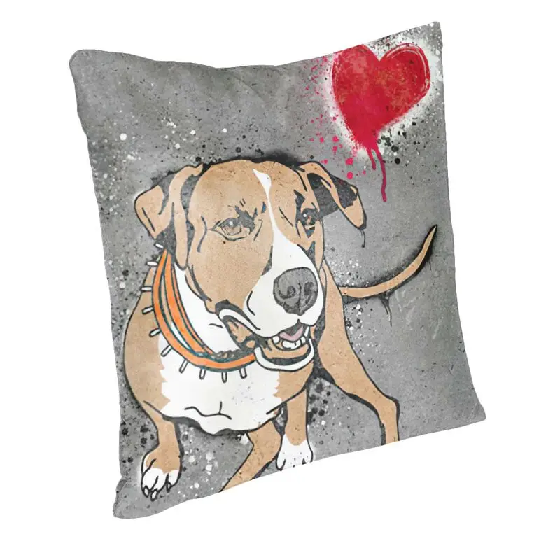 Bull Terrier – housse de coussin pour Portrait de chien, 45x45cm, Graffiti, Art de la rue, taie d'oreiller pour canapé, voiture, décoration de la maison