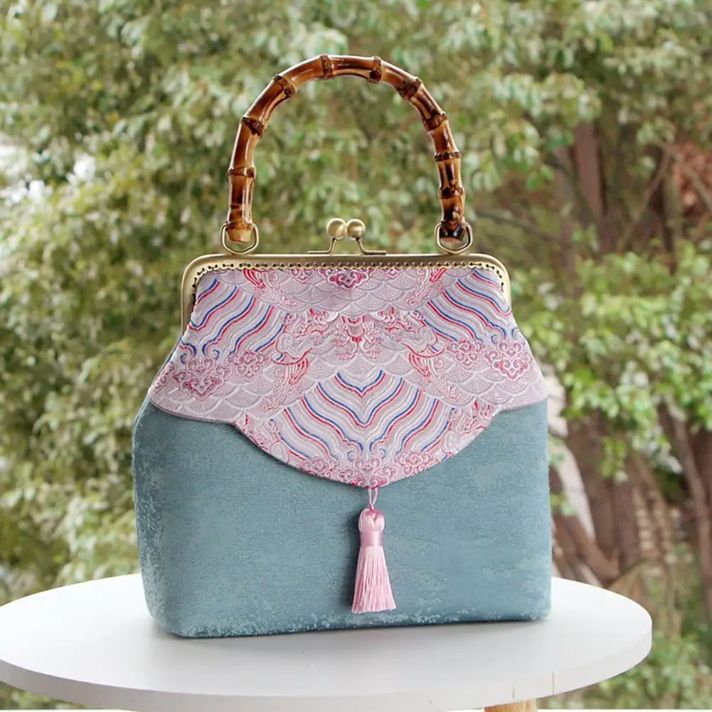 تصميم إبداعي رقيق 2 قطعة مقبض حقيبة من الخيزران على شكل حرف U لحقيبة اليد المصنوعة يدويًا ذات الملمس الكلاسيكي لصنع الاستبدال بنفسك