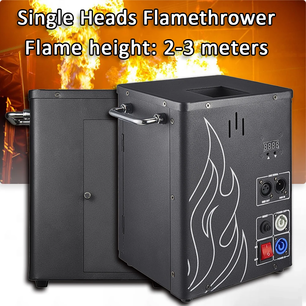 

Single Heads Flamethrower True Fire ThrowerSpray Spark Machine Jet Flame Lighter With DMX512 Control For Stage Party Disco DJ