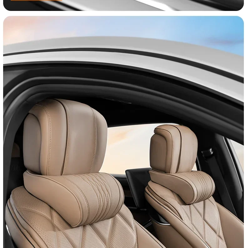 Schwarz/weißes Auto-Kopfstützen-Nackenstützkissen für Tesla Model 3 Model Y, Nackenstützkissen, 1 Stück/2 Stück – Detail 26