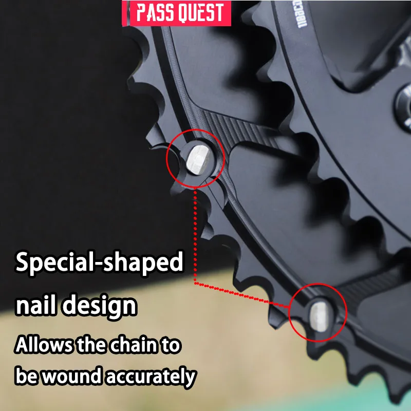 Pass Quest 110 BCD 4 Bolt Chainring for Shimano Ultegra 8100 Dura