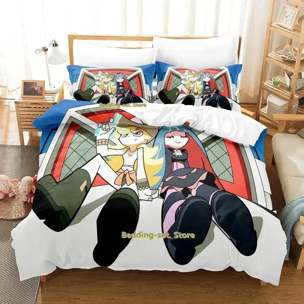 

Panty Stocking Bedding Set Single Twin Full Queen King Size Bed Set Adult Kid Bedroom Duvetcover Sets Print Anime Bed Sheet Set