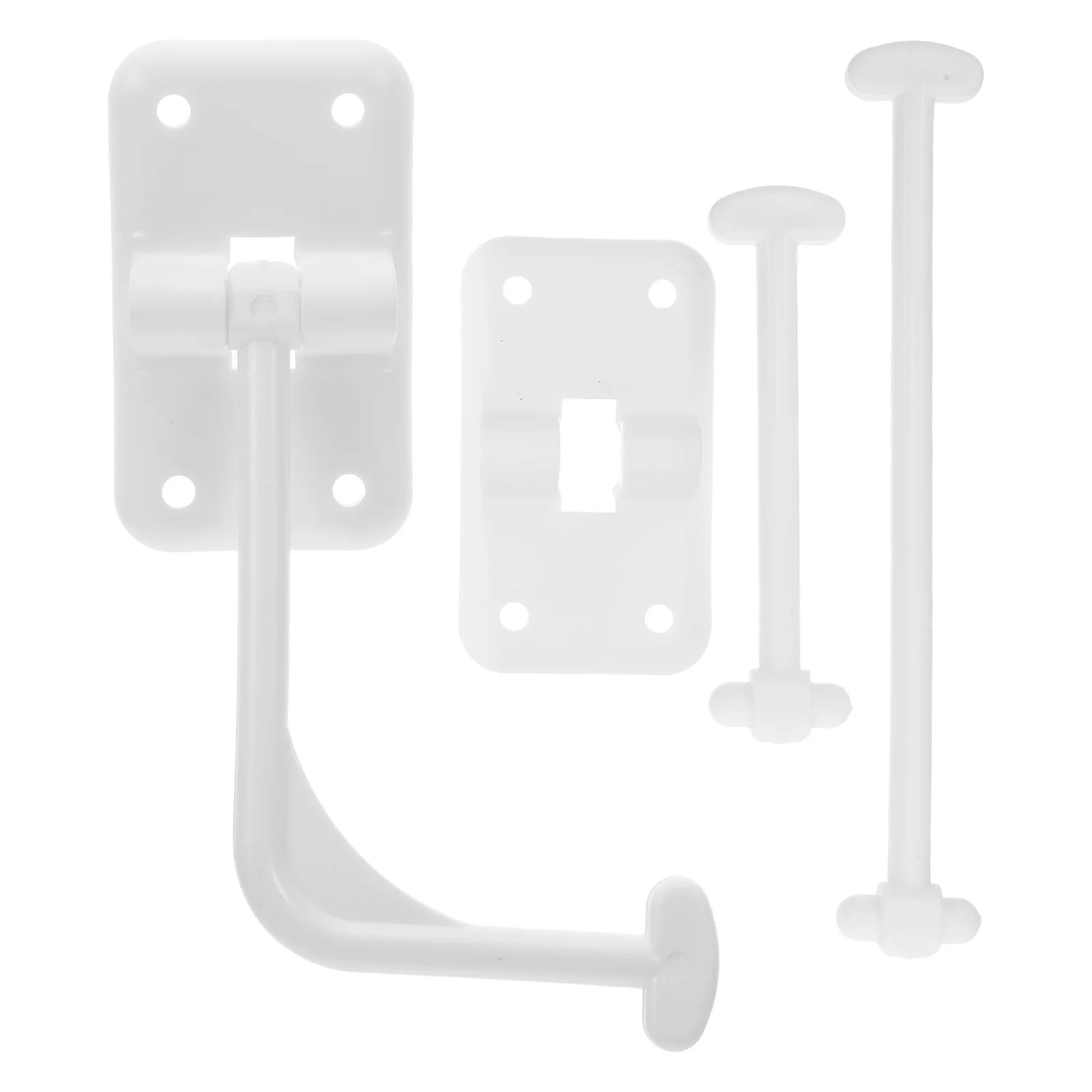 

1 Set Rv Door Latch Extender White Plastic T-Style Heavy Duty Catch For Camper Trailer Cargo Hatch Entry Holder Repair Parts