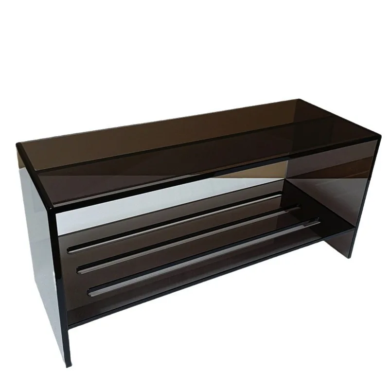 

Double strip shoe changing stool