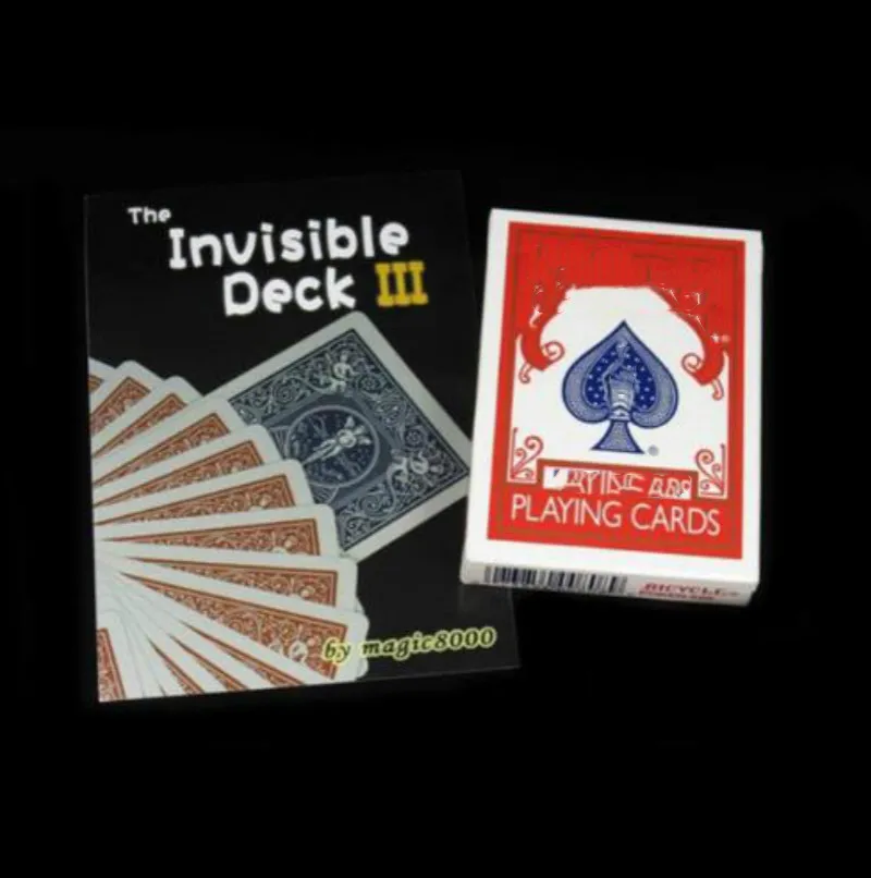 3 Pcs The Invisible Bycicle Deck I,II,III Magic Tricks Cards Magic Tricks Props Toys Close Up Magic Tricks,Mentalism,Street,Fun