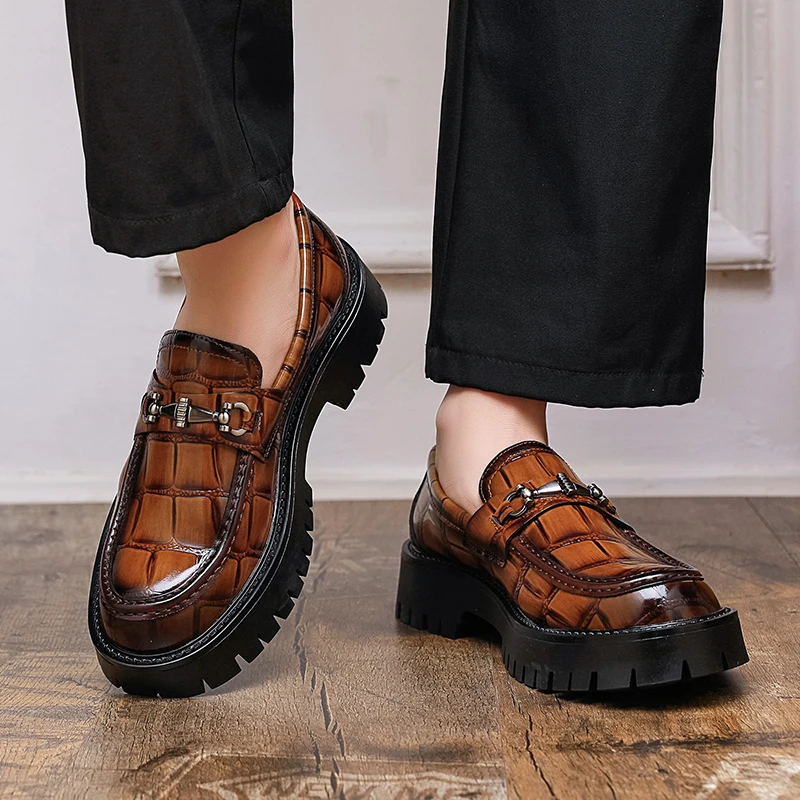 

Мужские модельные туфли из искусственной кожи с тиснением, однотонная профессиональная классическая деловая официальная мужская обувь, размер 38-46