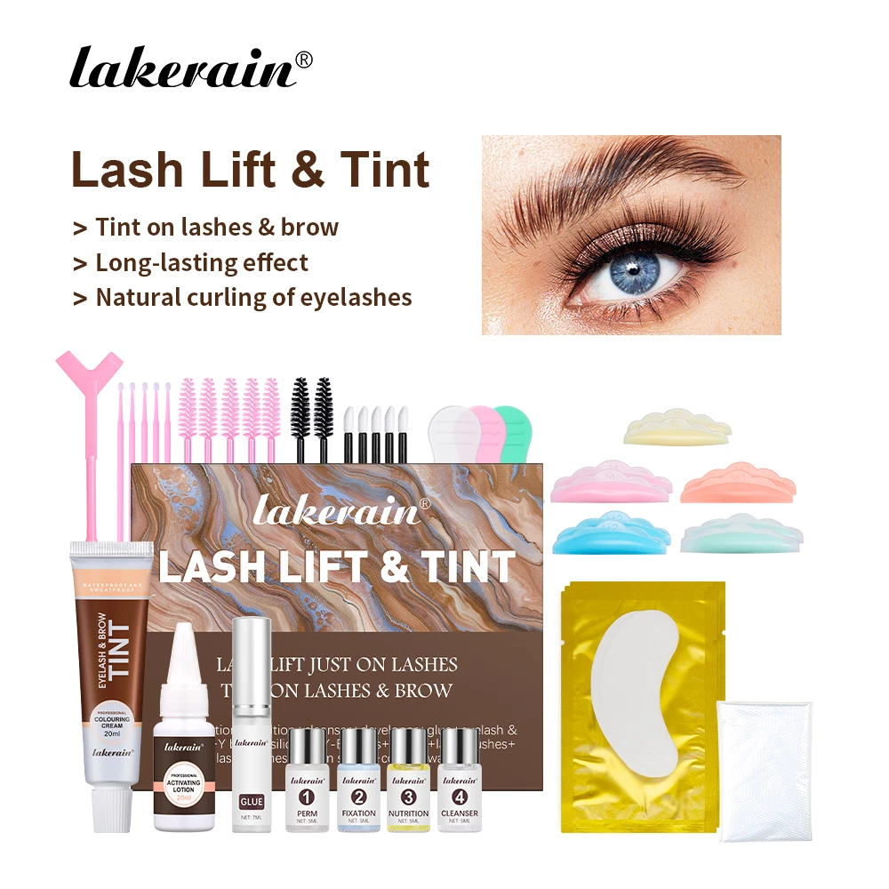 Wimpern schnell heben und Tönung Kit profession elle Wimpern Dauerwelle Kit 2 in 1 Wimpern Tönung Augenbrauen Wimpern Tönung Augenbrauen Farbstoff Augen Make-up-Tools